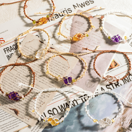 Healing Stones Bracelets-Handwoven