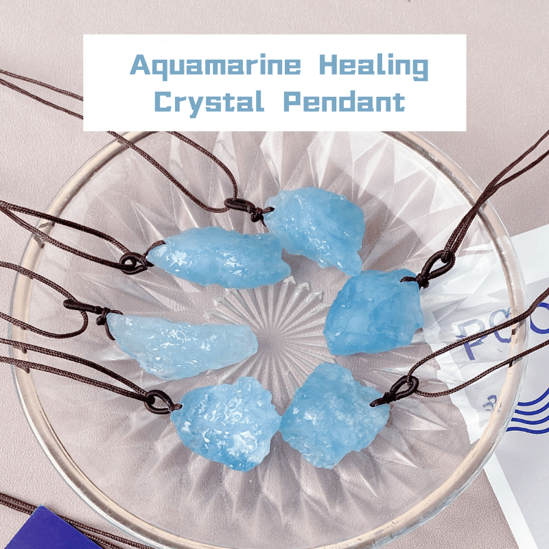 Raw Aquamarine Crystal Pendant_2