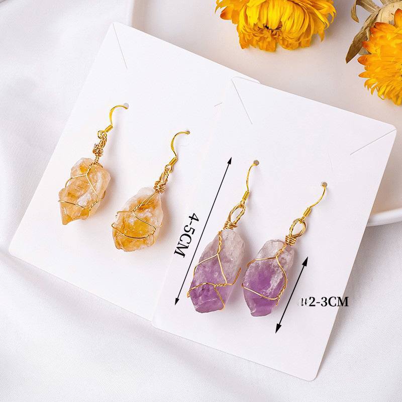Raw Crystal Earrings_size
