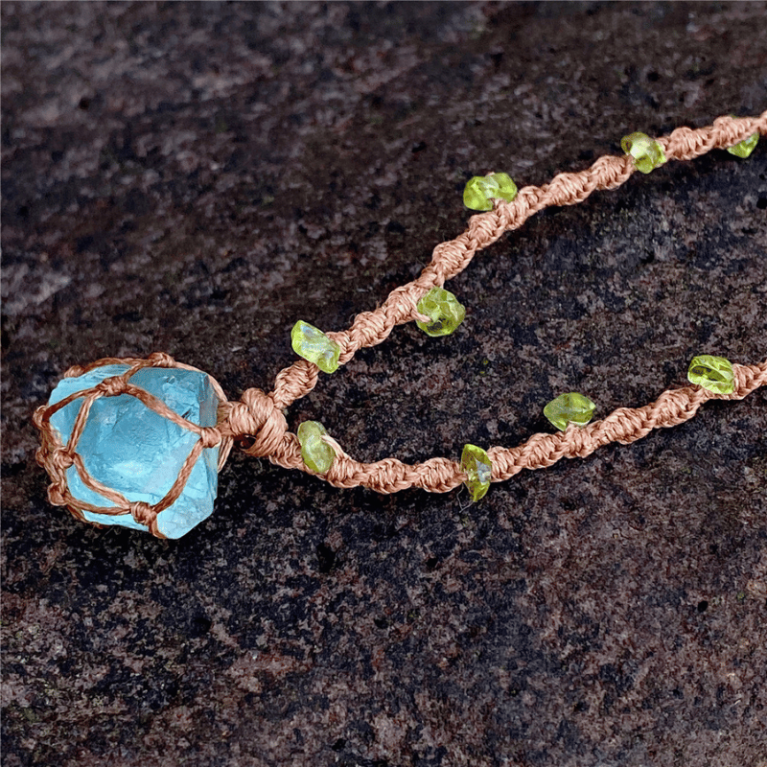 Raw Fluorite Necklace