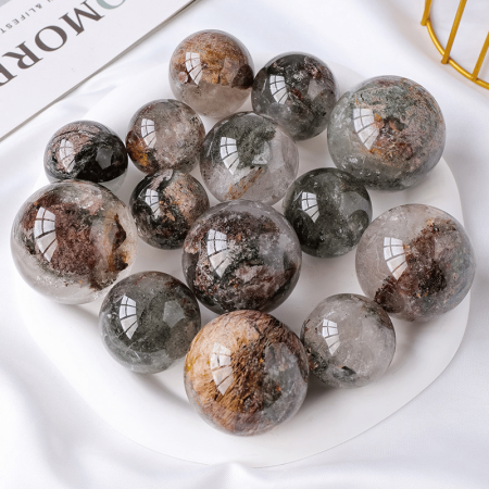 Green Phantom Quartz Healing Sphere_1