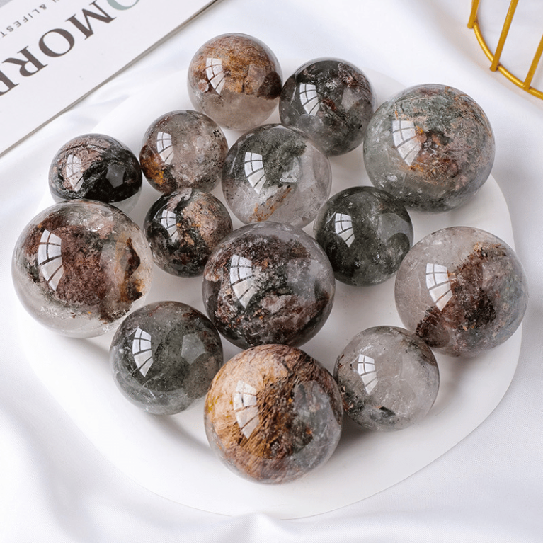 Green Phantom Quartz Healing Sphere_1