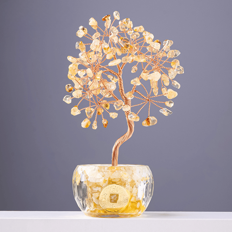 Citrine crystal money tree