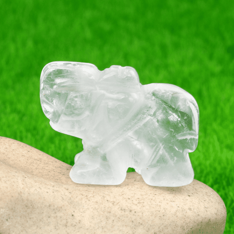 Clear Quartz Elephant