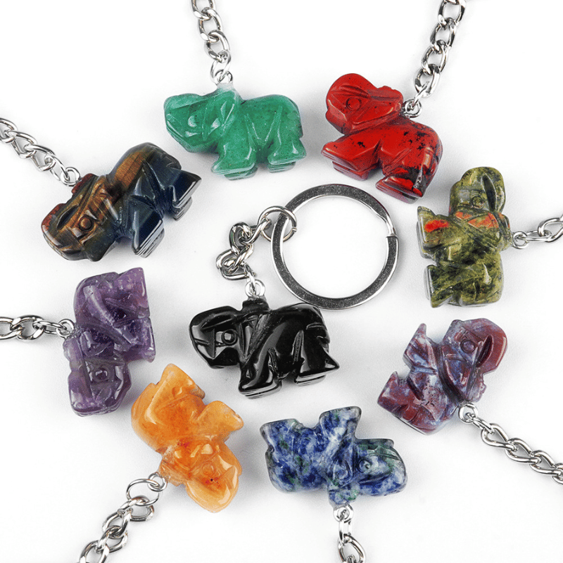 Crystal Elephant Keychain​_2