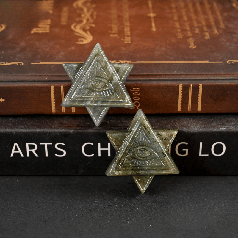 Hexagram Eye_Labradorite Carving