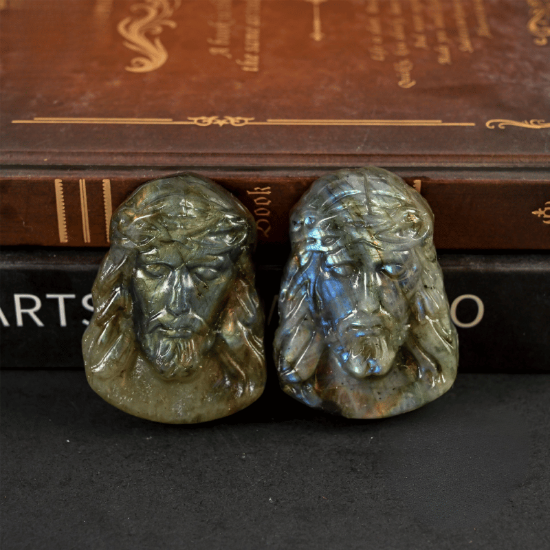 Jesus_Labradorite Carving