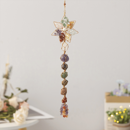 Lotus Raw Crystal Hanging Decor_2
