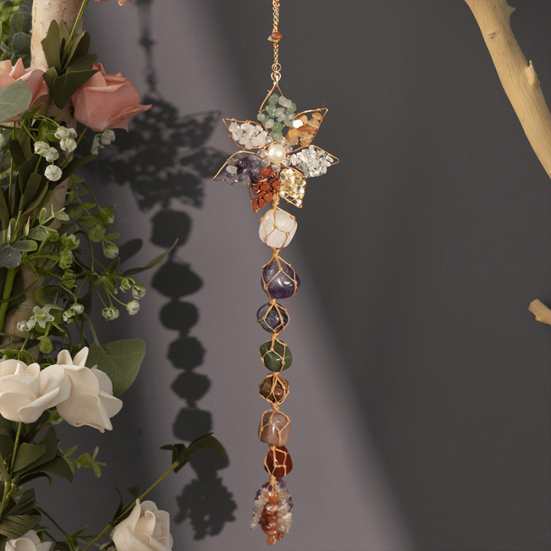 Lotus Raw Crystal Hanging Decor_4