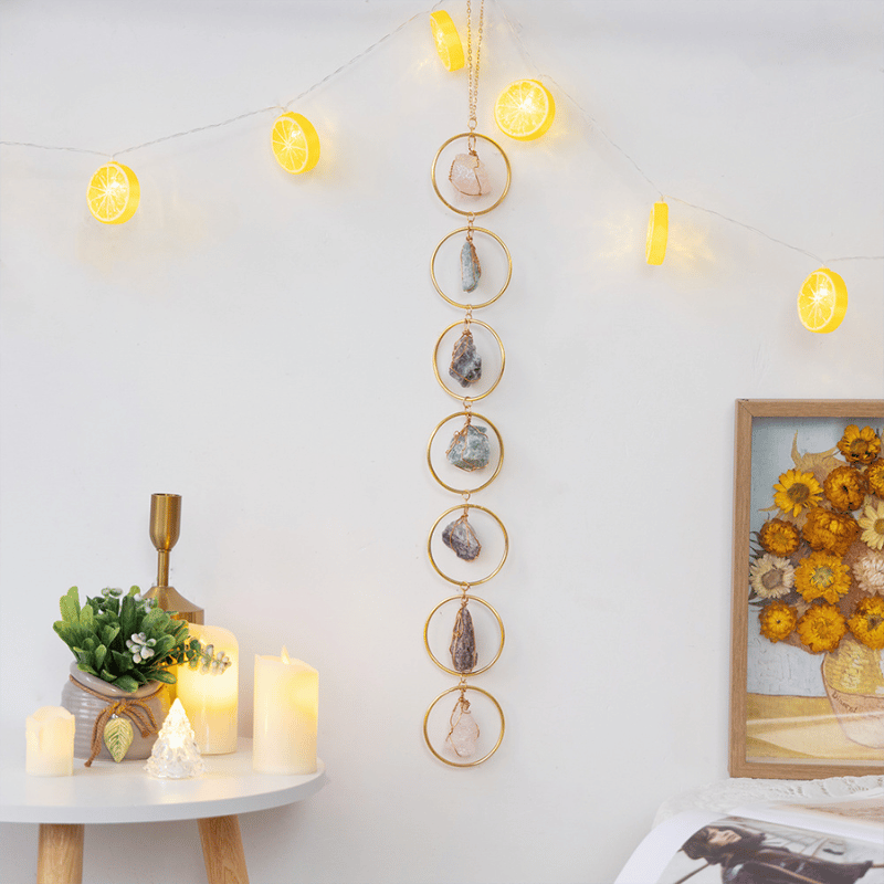 Raw Crystal 7 Chakra Gemstone Wall Decor_1