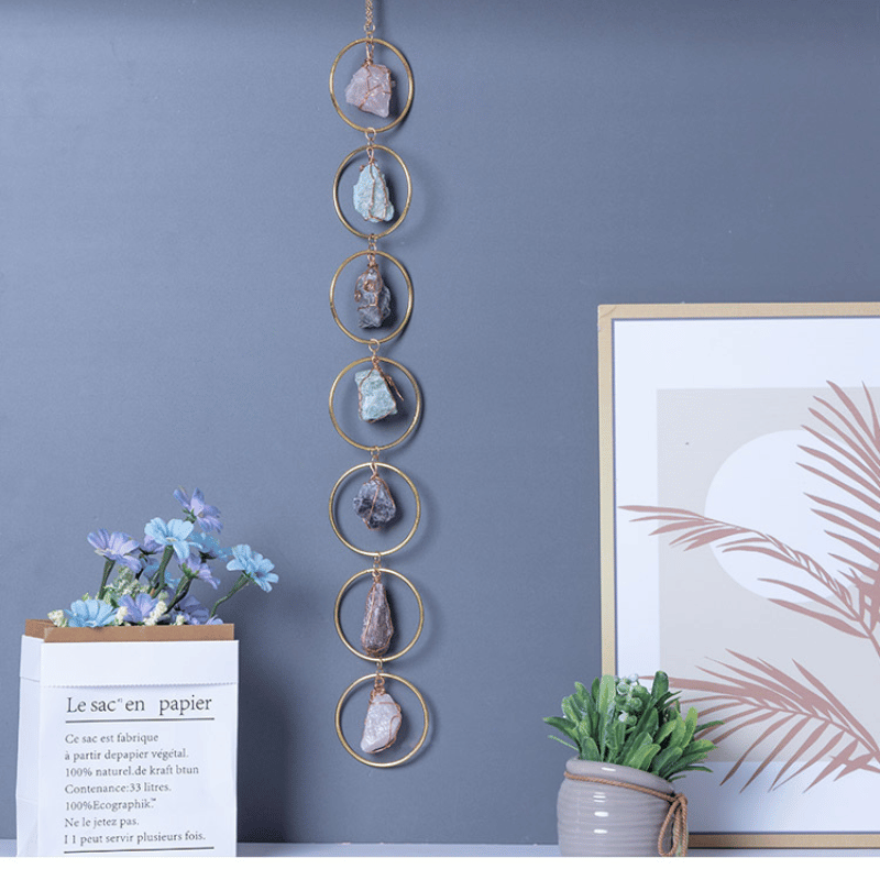Raw Crystal 7 Chakra Gemstone Wall Decor_5