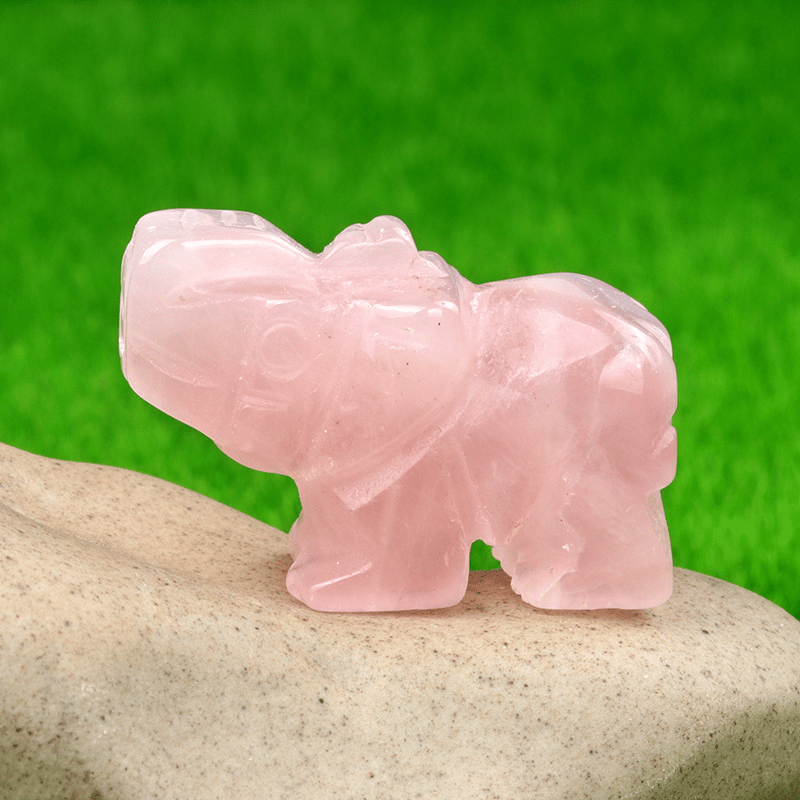 Rose Quartz Elephant