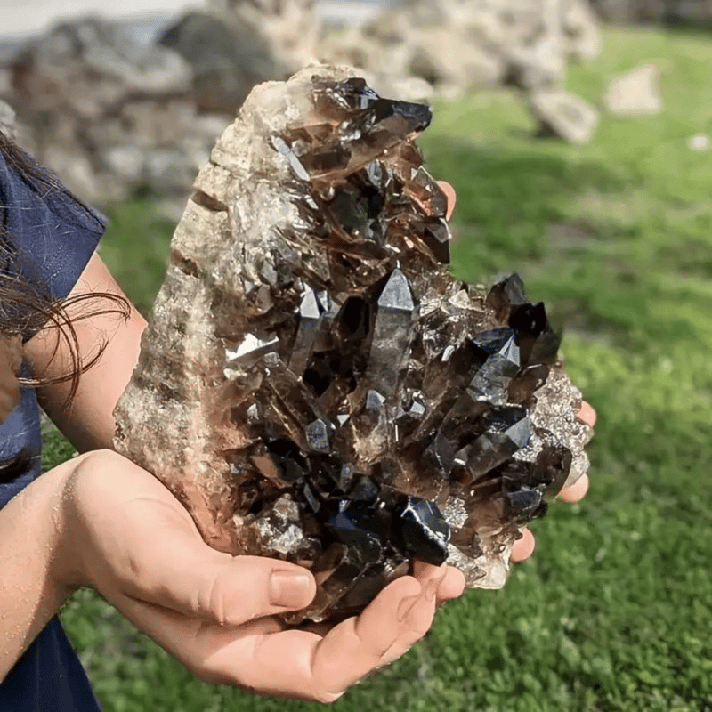 Smoky Quartz Crystal Cluster_3
