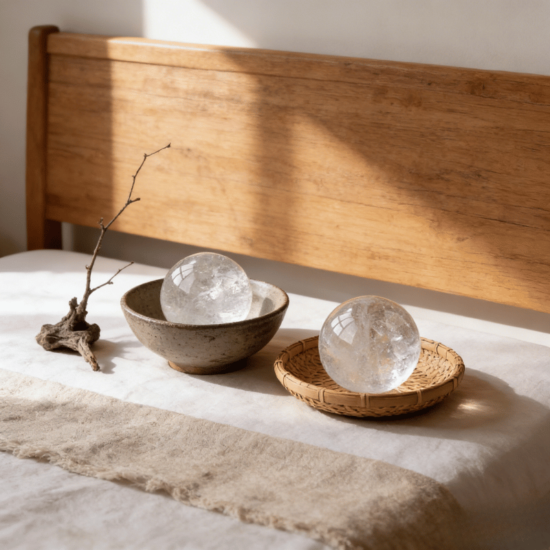 Clear Quartz Crystal Sphere Home & Office Decor