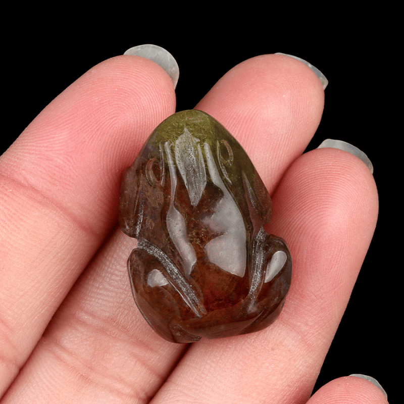 Agate Crystal Frog Paperweight