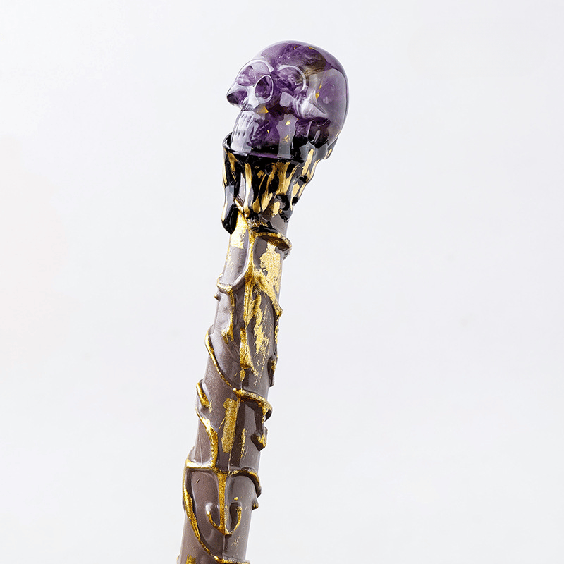 Amethyst Skull Wand