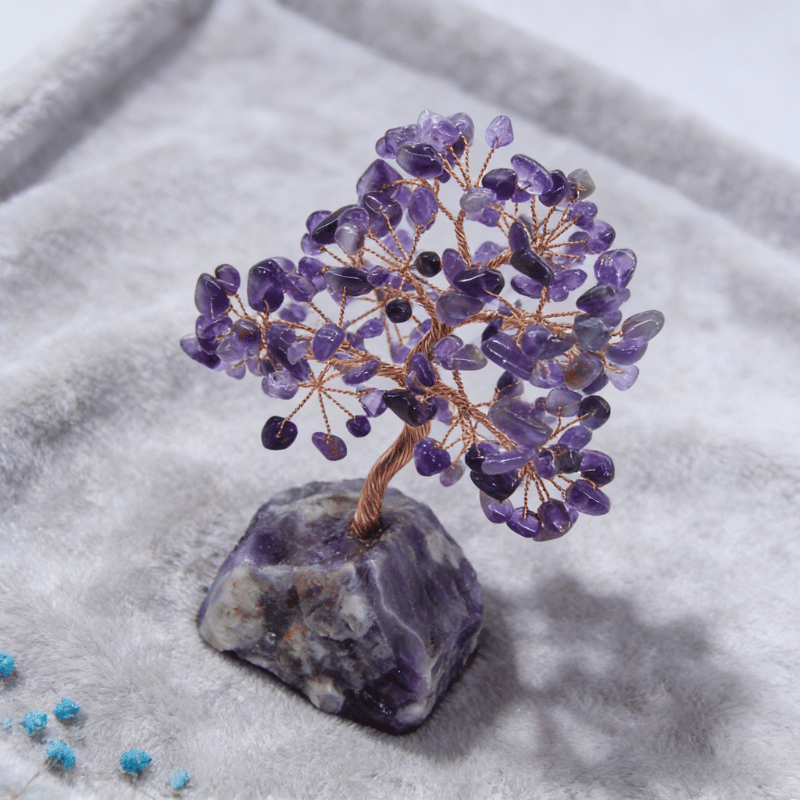 Amethyst bonsai gemstone ornament