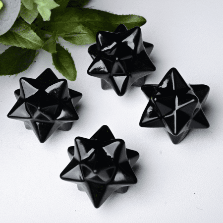 Black obsidian Merkaba sacred geometry