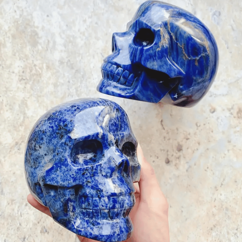 Blue Lace Agate Skull_color