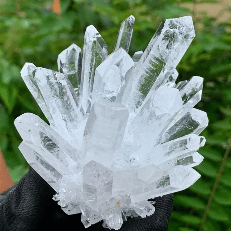 Clear Quartz Crystal Cluster_size