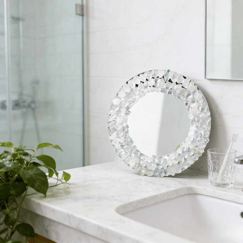 Clear quartz mirror for home décor
