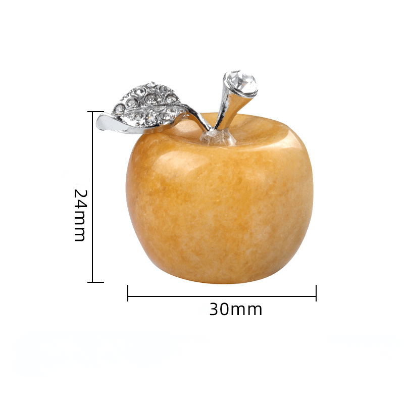 Crystal Apple Paperweight_color