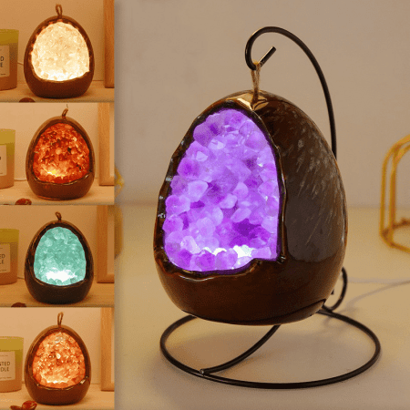 Crystal Geode Lamp Dinosaur Egg