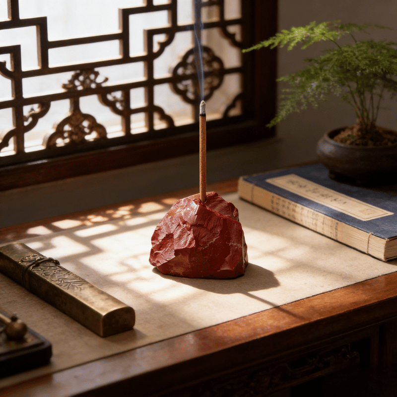 Crystal incense holder for yoga and mindfulness