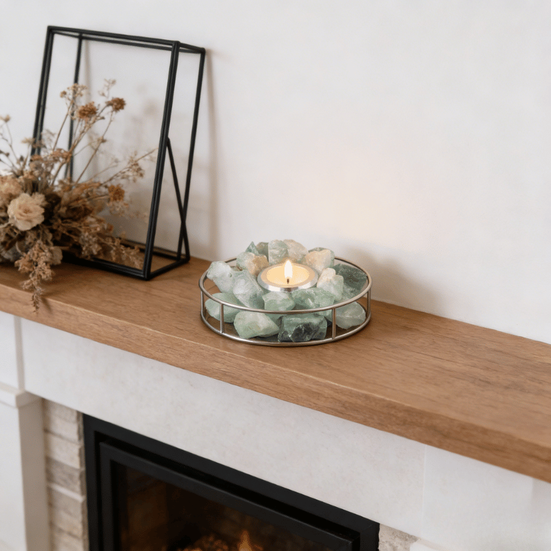 Decorative Fluorite Candle Holder for Cozy Interior
