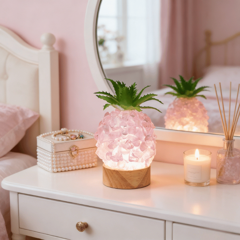 Decorative crystal pineapple lamp modern decor