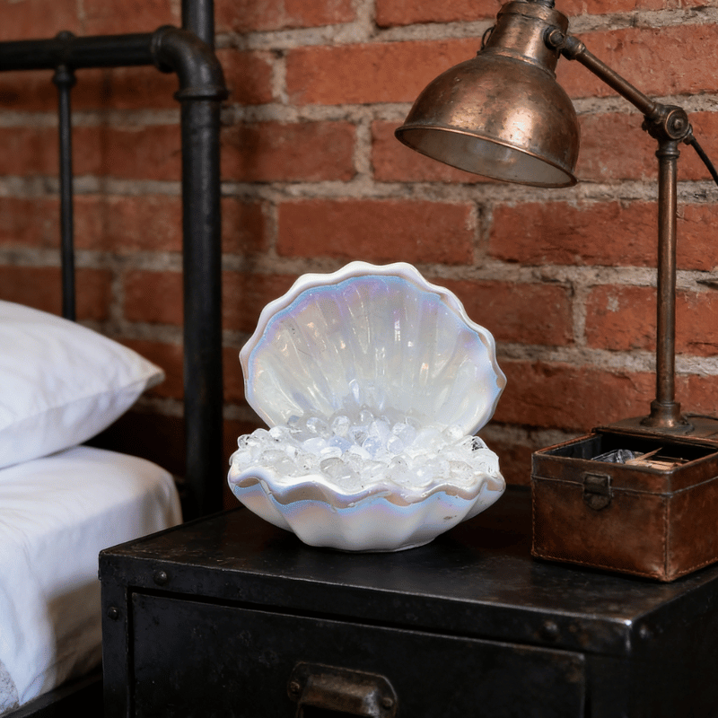 Decorative seashell crystal table lamp for living room