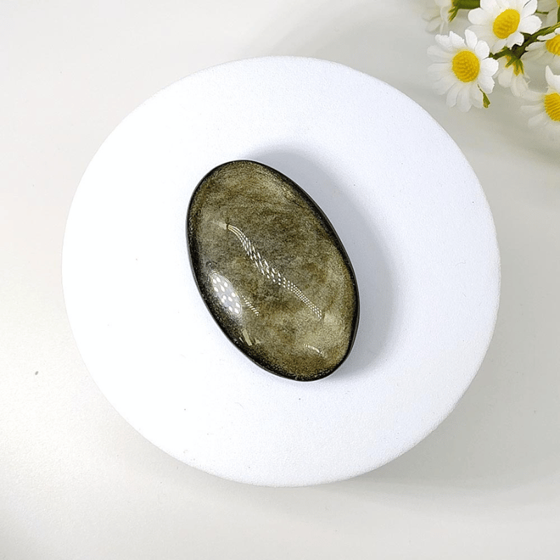 Gold Obsidian Worry Stone