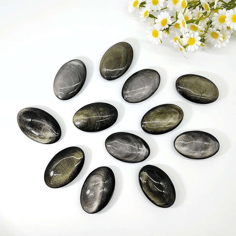 Gold Obsidian Worry Stone_color