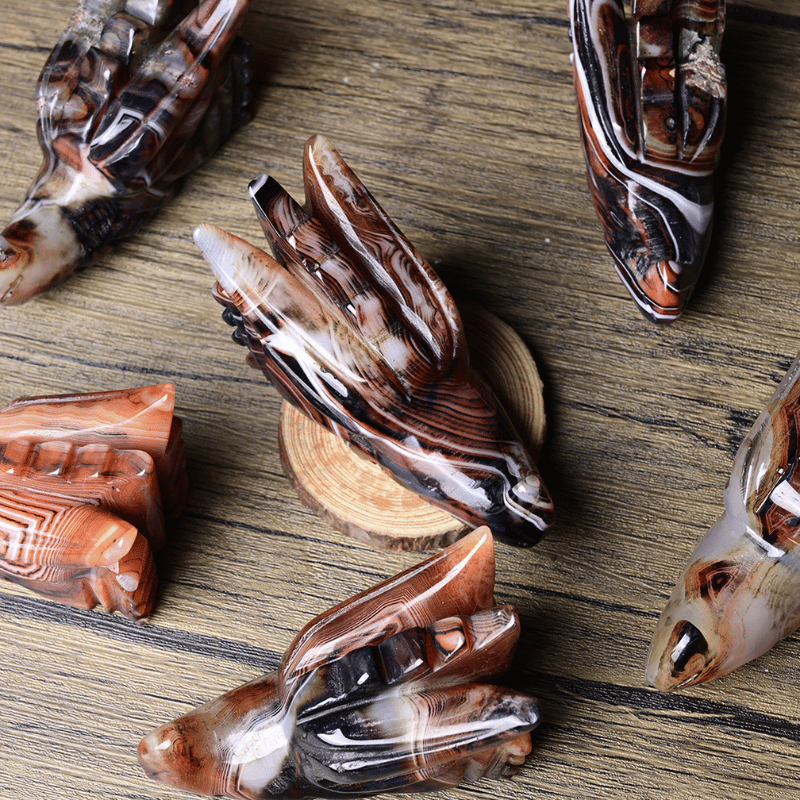 Handmade Agate Dragon Head