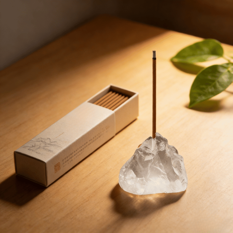 Natural crystal incense stick holder home decor