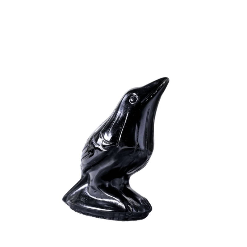 Obsidian Crow Carvings