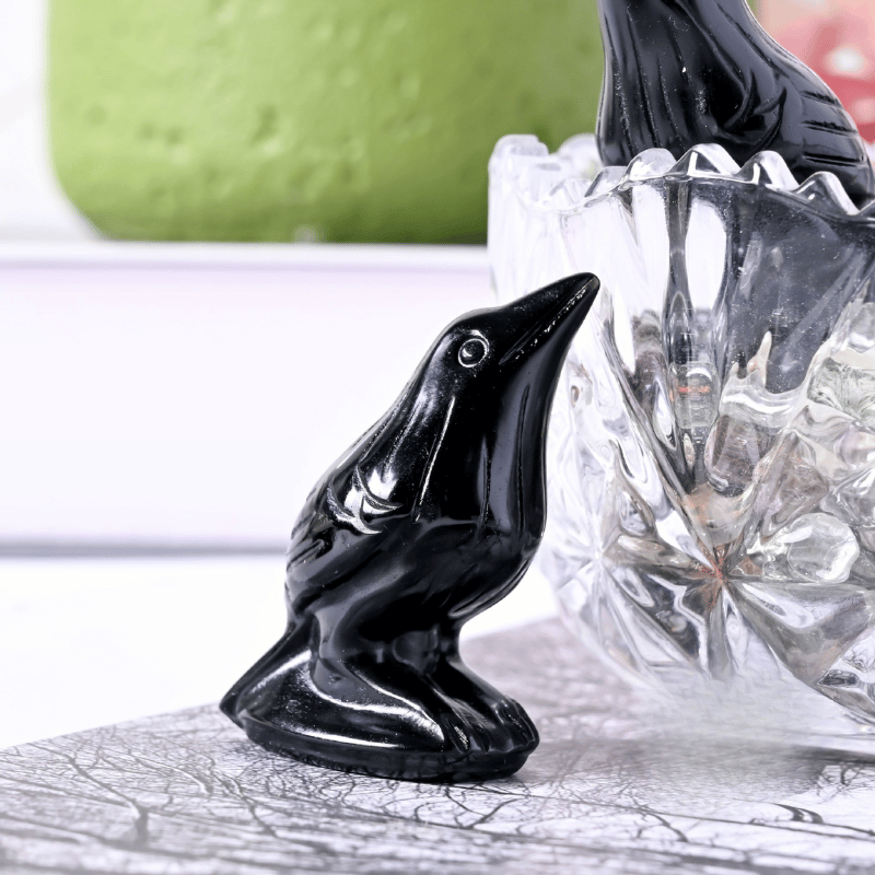 Obsidian Crow Carvings_WEIGHT