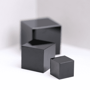Obsidian Crystal Cube Paperweight_cloro