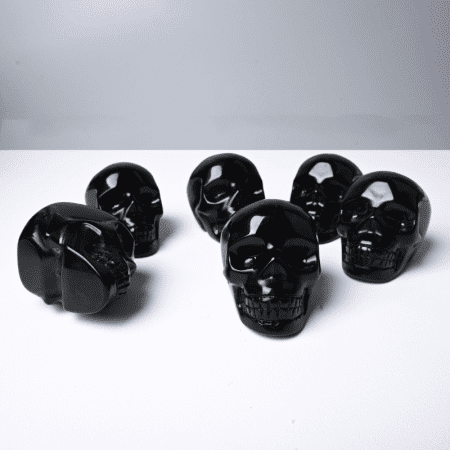 Obsidian Crystal Skull_size