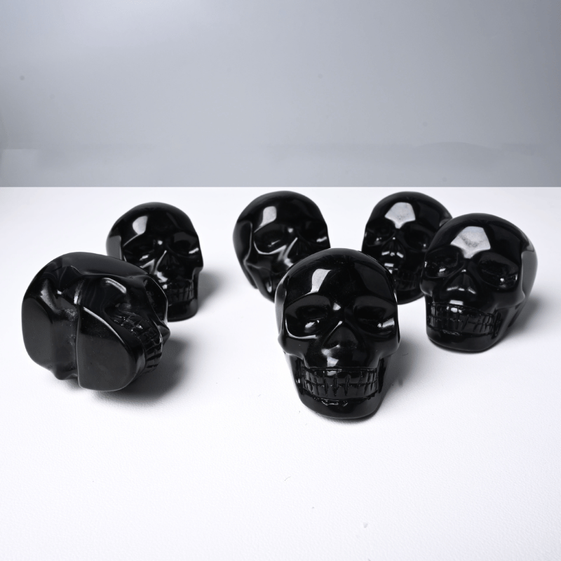 Obsidian Crystal Skull_size