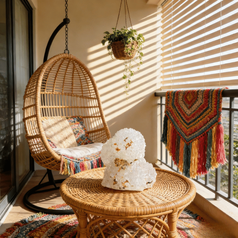 Raw Apophyllite Crystal Cluster Desk Decor