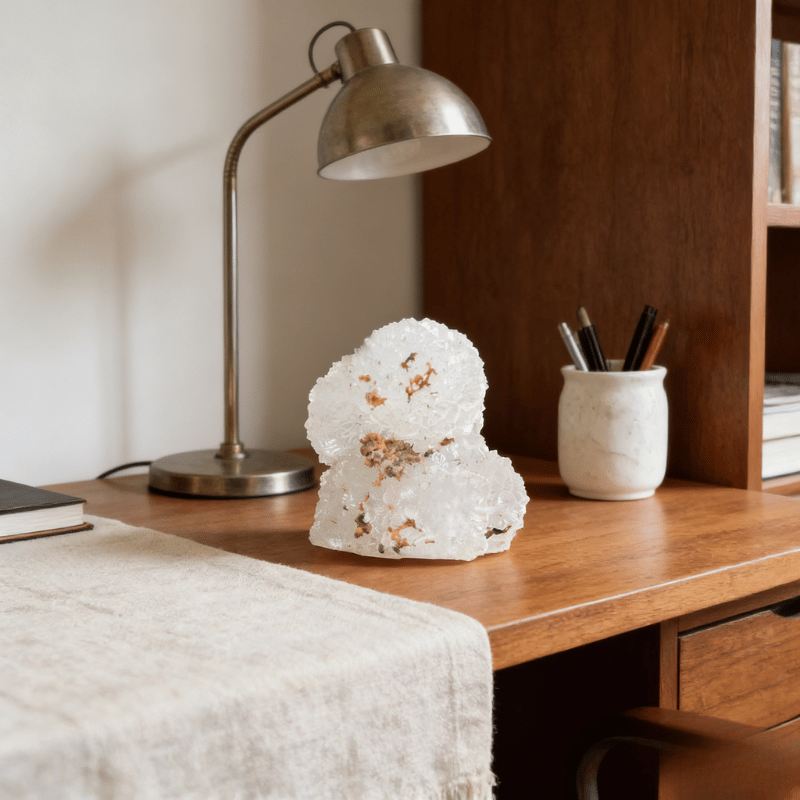 Raw Apophyllite Crystal Cluster Home Decor