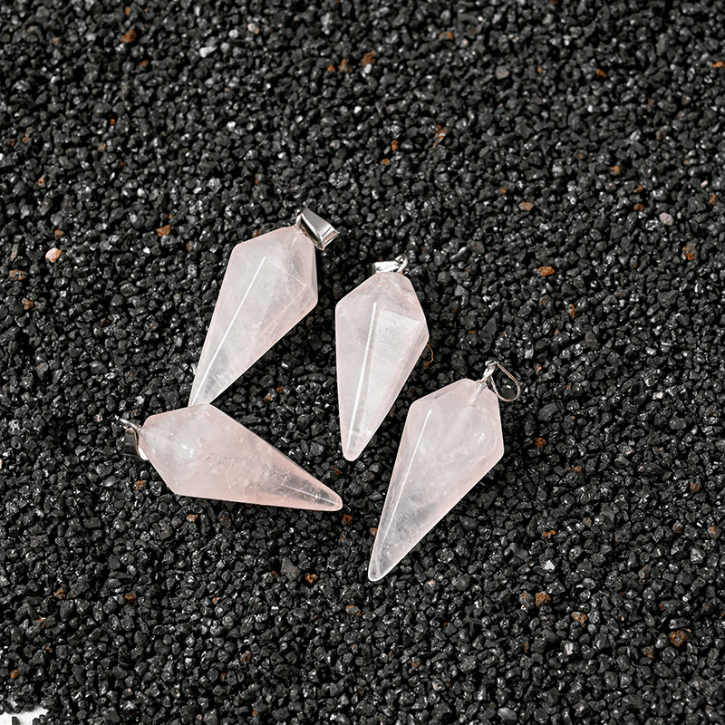Rose Quartz pendulum necklace