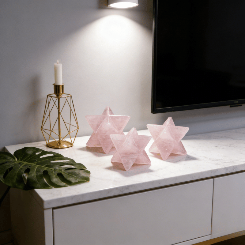 Rose quartz merkaba sacred geometry