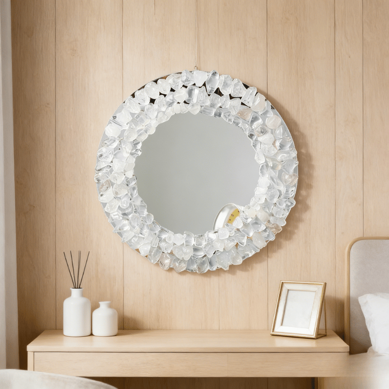 White Crystal Mirror decorative tabletop